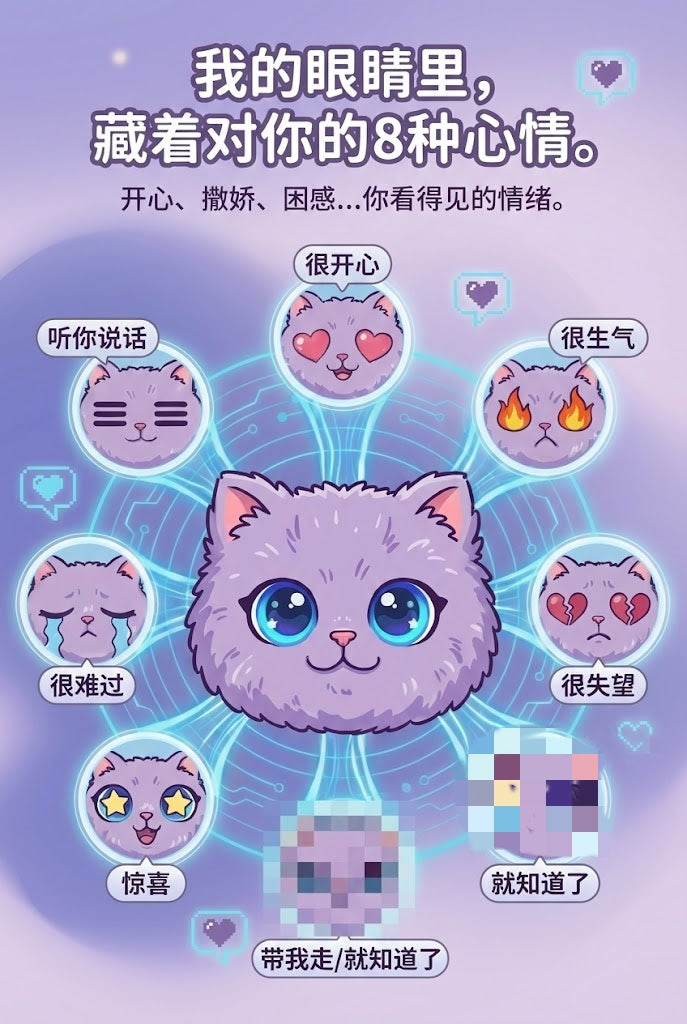 潦草猫抱抱（紫）