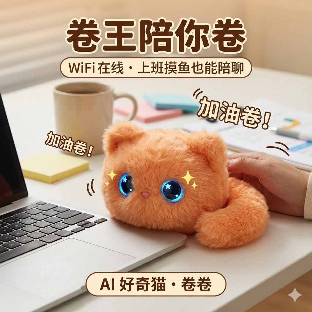 好奇猫卷卷（橙）
