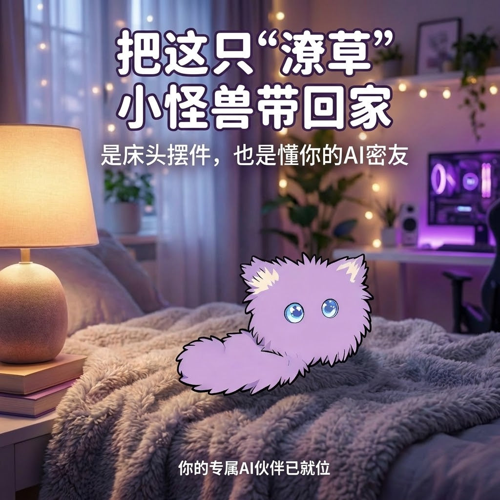 潦草猫抱抱（紫）