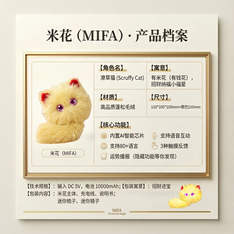 潦草猫米花（黄）